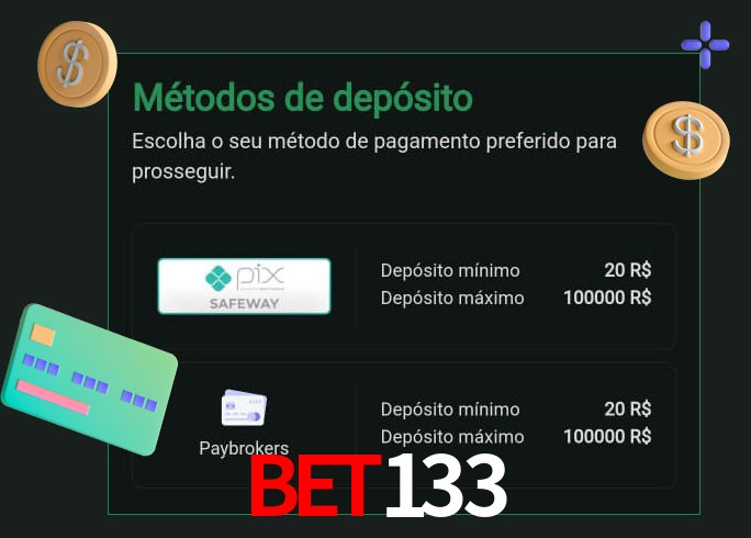 O cassino Bet133 oferece uma grande variedade de métodos de pagamento